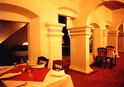 Resturant in The Old Courtyard Hotel @Princess Street, Fort Cochin, Kerala India